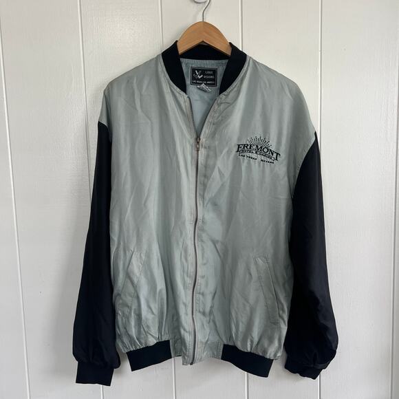 47 Brand Other - Vintage Logo Visions Mens 100% Silk Lightweight FREMONT HOTEL CASINO Jacket M